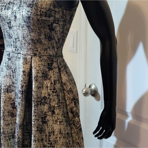 BRAND NEW SOPRANO METALLIC GOLD &BLACK SPAGHETTI STRAP SLEEVELESS DRESS - Picture 9 of 15